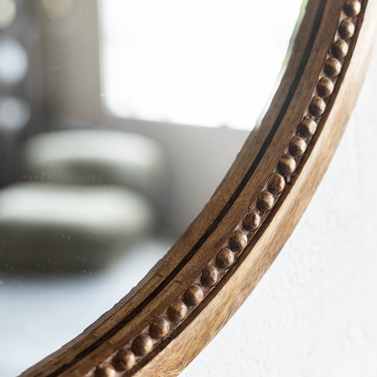 Solid Wood Wall Mirror - Natural