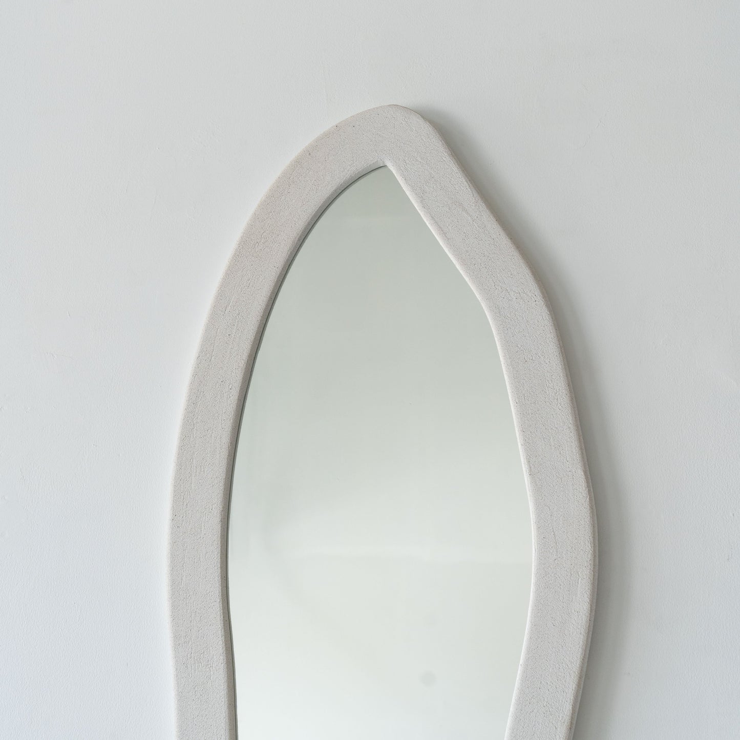 Handmade White Wall Hanging Mirror - Small