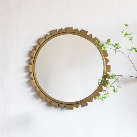 Antique Round Wall Mirror