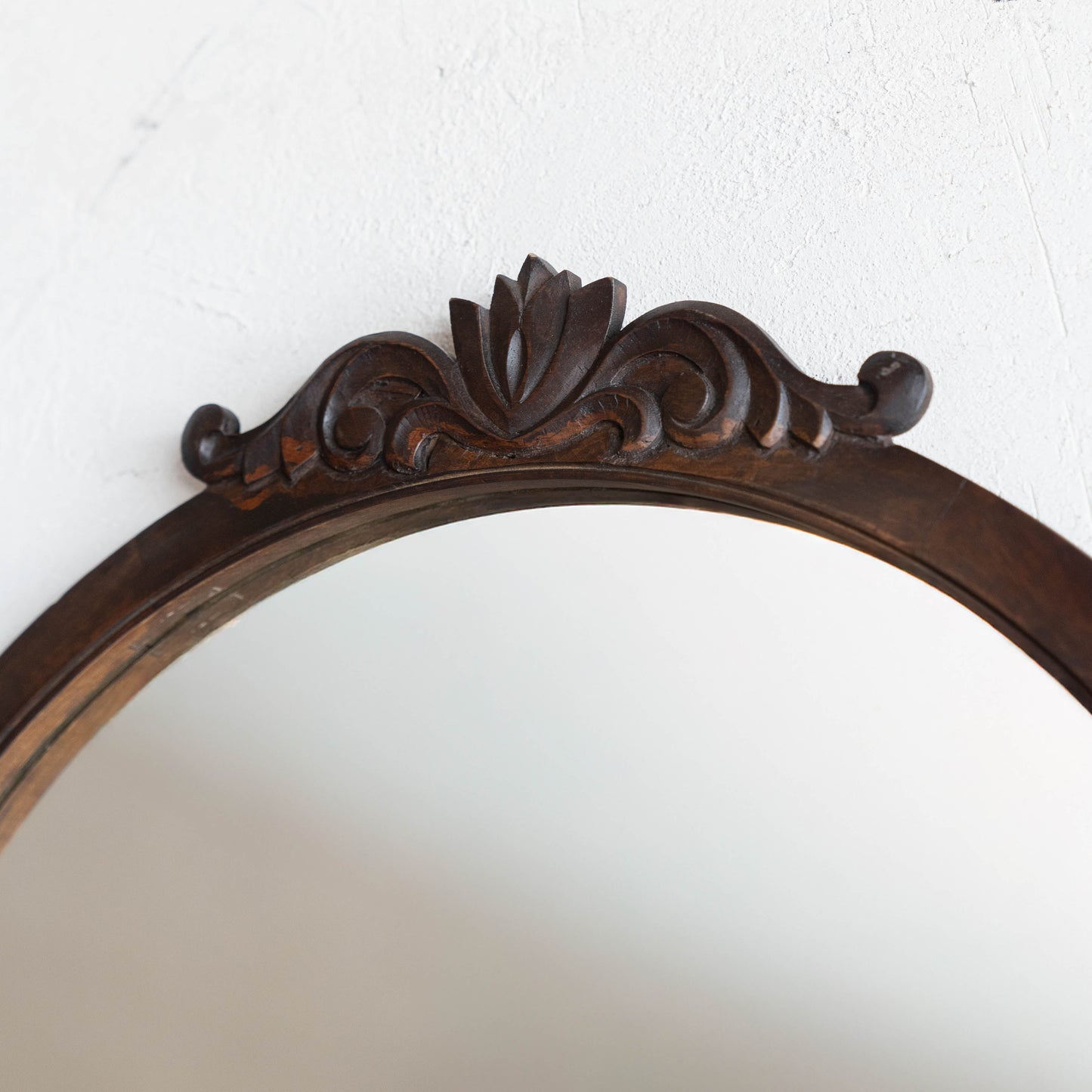 Solid Wood Wall Mirror - Walnut