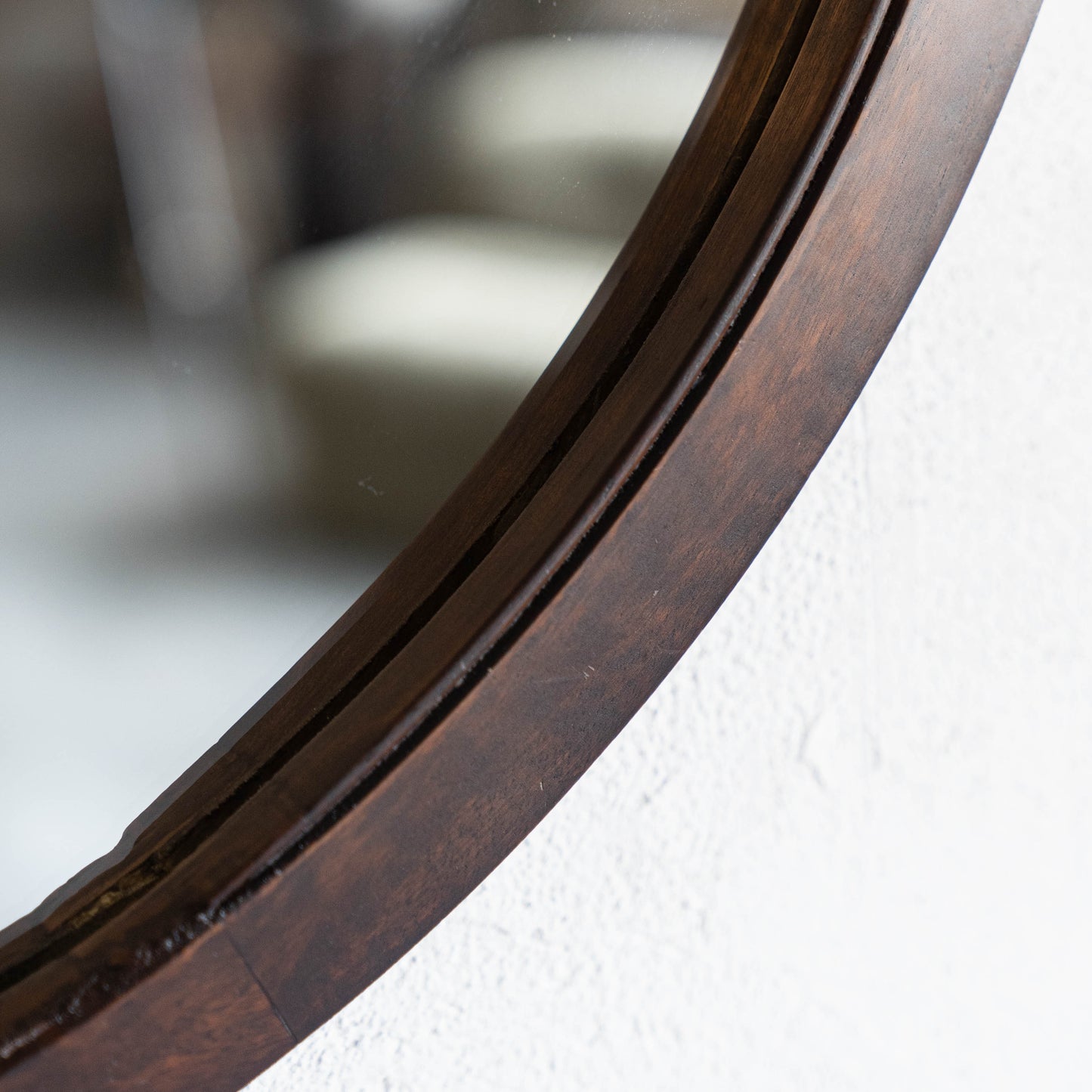 Solid Wood Wall Mirror - Walnut