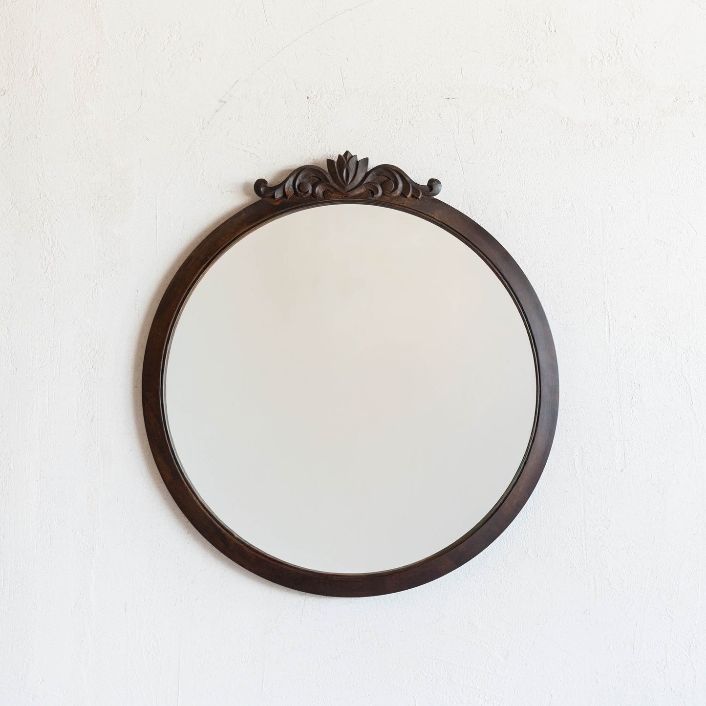 Solid Wood Wall Mirror - Walnut
