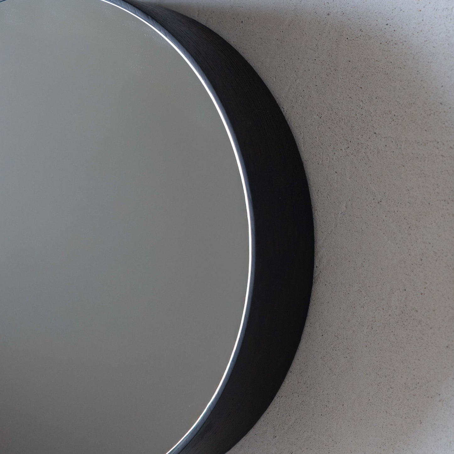 Stained Modern Round Wall Hanging Mirror