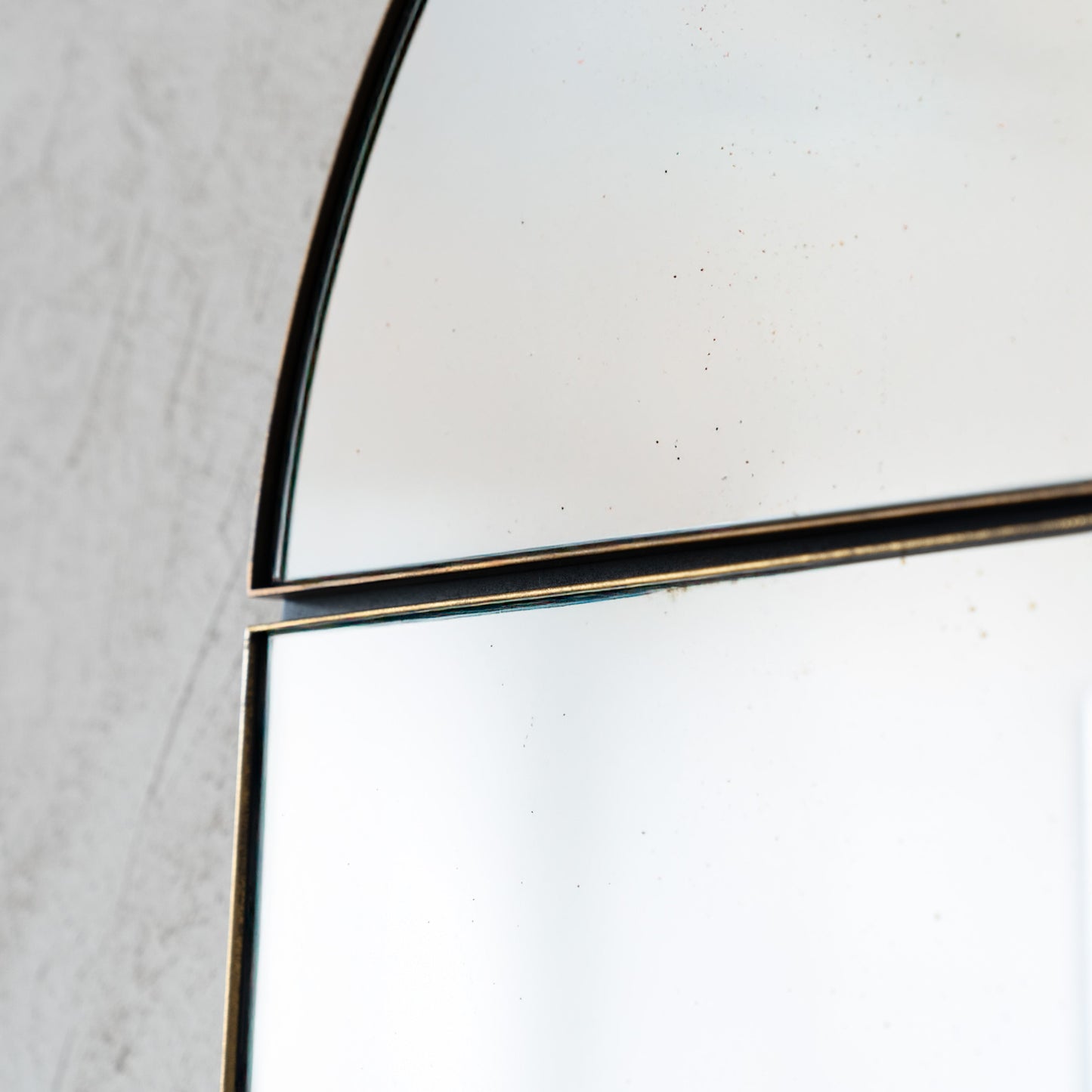 Aged Charm Vintage Rustic Arch Wall Mirror 120x70cm