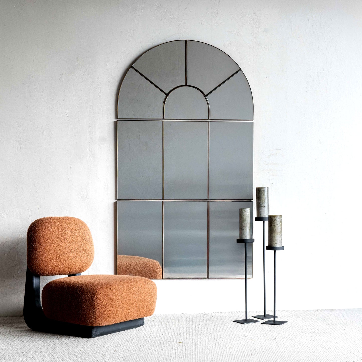 3-Panel Arched Full Length Wall Mirror