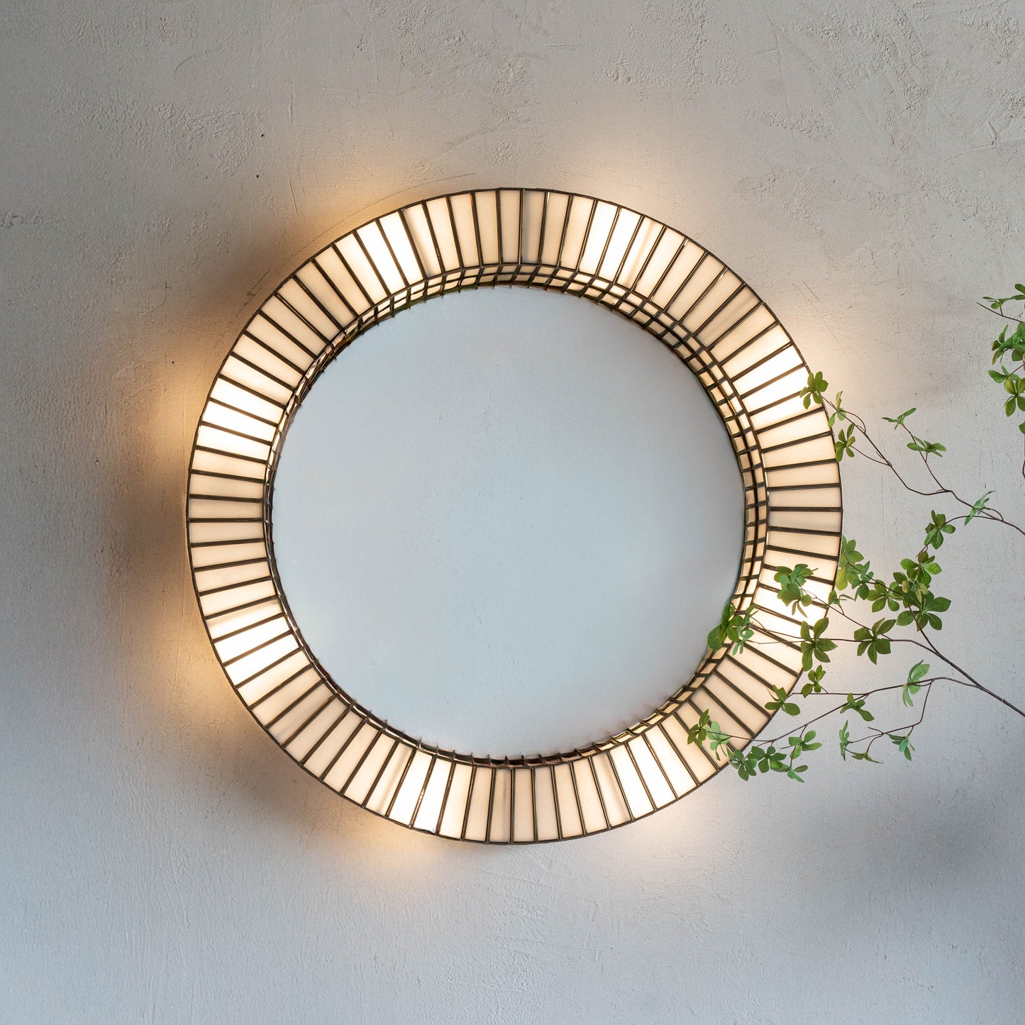 Round Wall Lamp Mirror