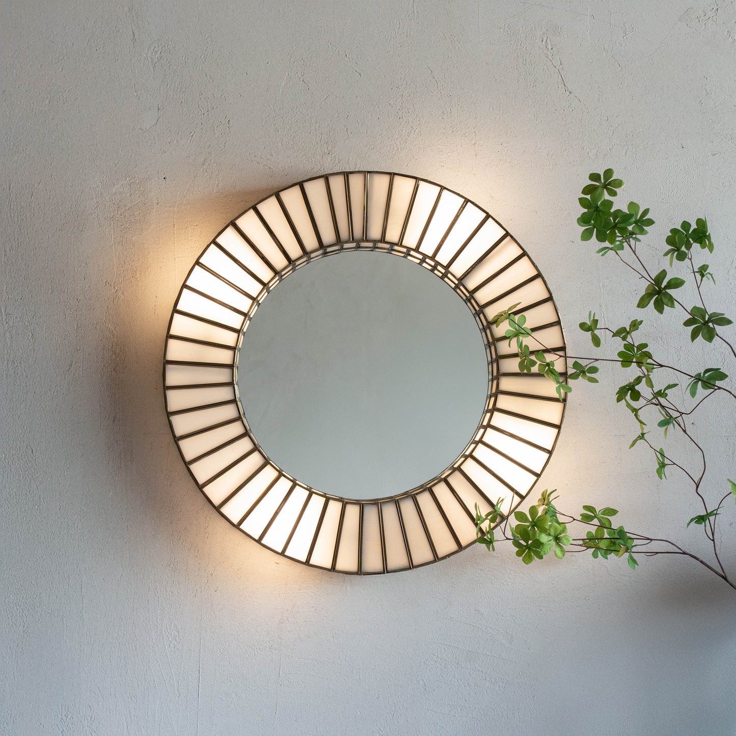 Round Wall Lamp Mirror