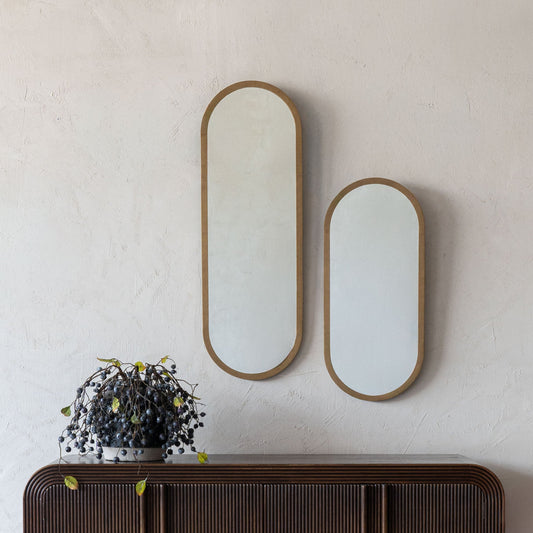 Willow Glow Brass Frame Curve Arch Wall Mirror